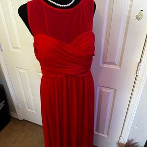 Red Scarlet floor-length dress